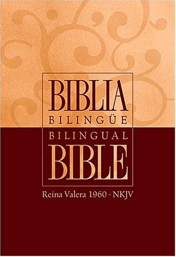 9780899225593: Biblia Bilingue: New King James Version 1960 Piel Elaborada Vino