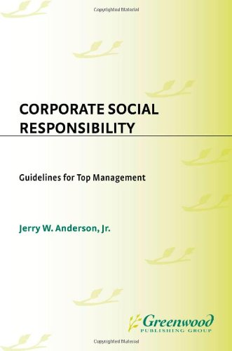 9780899302720: Corporate Social Responsibility: Guidelines for Top Management