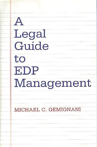 Stock image for A Legal Guide to EDP Management (Chemical Analysis; 100) for sale by Lucky's Textbooks