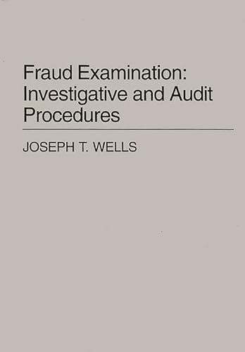9780899306391: Fraud Examination: Investigative and Audit Procedures