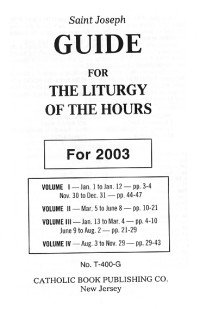 9780899424460: Liturgy of the Hours (St. Joseph Liturgy Guides)