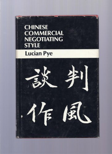 Imagen de archivo de Chinese Commercial Negotiating Style a la venta por HPB-Red