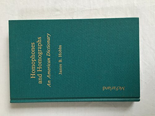 Stock image for Homophones and homographs: An American dictionary for sale by Front Cover Books