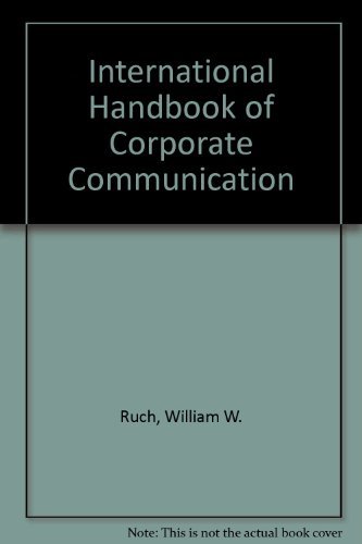 Imagen de archivo de International Handbook of Corporate Communication a la venta por K & L KICKIN'  BOOKS