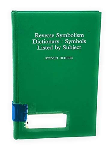 Stock image for Reverse Symbolism Dictionary: Symbols Listed by Subject for sale by Front Cover Books