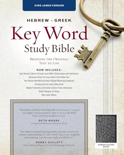 9780899577463: Hebrew-Greek Key Word Study Bible: King James Version Black Bonded Wider Margin