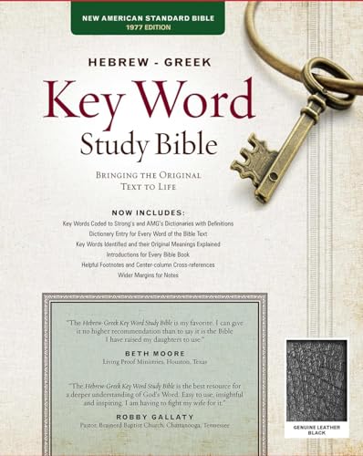 9780899577531: The Hebrew-Greek Key Word Study Bible: NASB-77 Edition, Black Genuine (Key Word Study Bibles)