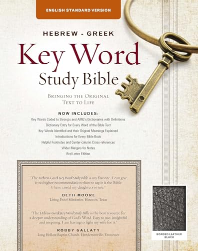 Imagen de archivo de The Hebrew-Greek Key Word Study Bible: ESV Edition, Black Bonded Leather (Key Word Study Bibles) a la venta por Lakeside Books