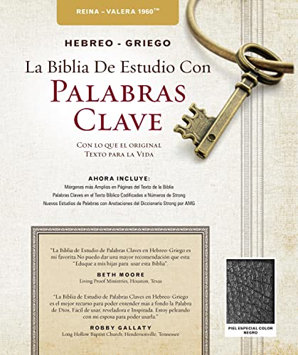 9780899579191: Santa Biblia / Holy Bible: La biblia de estudio con palabras clave, Reina Valera 1960, piel especial color negro / The Hebrew-Greek Key Word Study Bible; Reina-Valera 1960 Edition Bonded Black