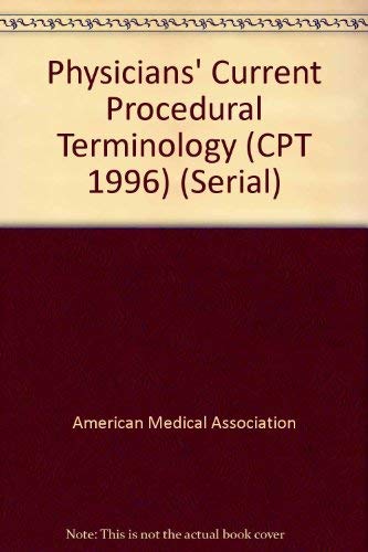 Stock image for Cpt 1996: Physicians' Current Procedural Terminology for sale by JR Marketing/Books