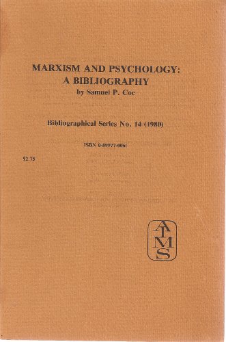 Stock image for MARXISM AND PSYCHOLOGY: A BIBLIOGRAPHY for sale by Larry W Price Books