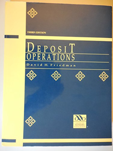 Stock image for Deposit Operations for sale by Better World Books: West