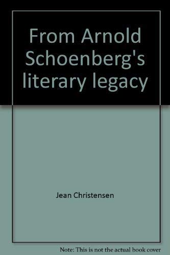 FROM ARNOLD SCHOENBERG'S LITERARY LEGACY: A CATALOG OF NEGLECTED ITEMS.