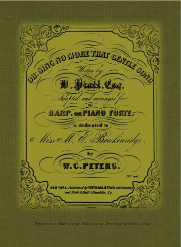 9780899900940: Oh! Sing No More That Gentle Song": The Musical Life and Times of William Cumming Peters (1805-66) (Detroit Monographs in Musicology)