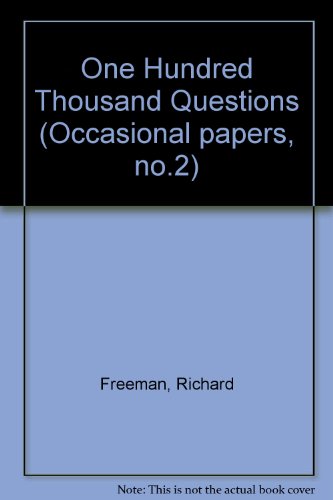 Imagen de archivo de One Hundred Thousand Questions (Occasional papers, no.2) a la venta por Phatpocket Limited