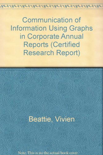 Imagen de archivo de Communication of Information Using Graphs in Corporate Annual Reports (Certified Research Report) a la venta por Phatpocket Limited