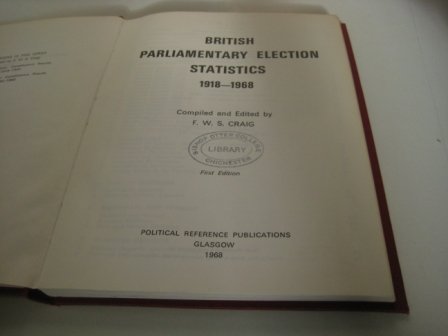 Stock image for British parliamentary election statistics, 1918-1968; for sale by SecondSale