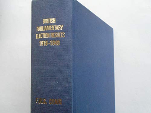 Beispielbild fr British Parliamentary Election Results 1918-49 zum Verkauf von Better World Books