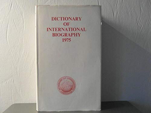 9780900332326: Dictionary of International Biography 1975