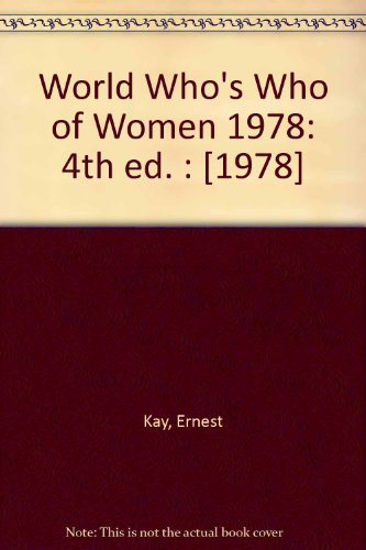 Beispielbild fr The World Who's Who of Women. Fourth Edition. zum Verkauf von Henry Hollander, Bookseller