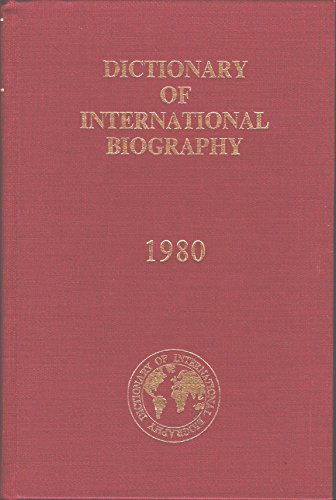 Imagen de archivo de Dictionary of International Biography a la venta por Ken's Book Haven