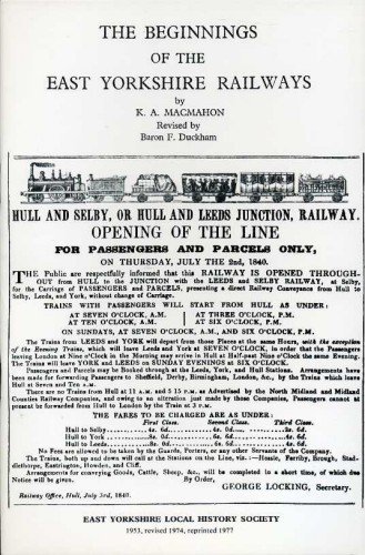 Beispielbild fr The Beginnings of the East Yorkshire Railways zum Verkauf von WorldofBooks