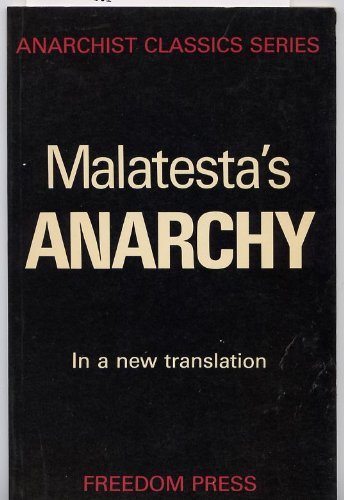 Imagen de archivo de Anarchy A New Translation from the Italian Original a la venta por Chequamegon Books