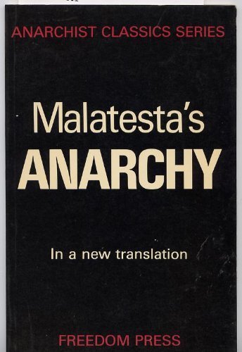 Stock image for Anarchy A New Translation from the Italian Original for sale by Chequamegon Books