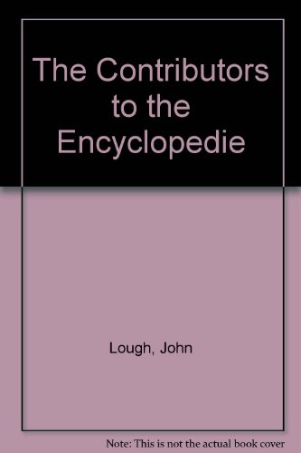 Imagen de archivo de THE CONTRIBUTORS TO THE ENCYCLOPEDIE. a la venta por Burwood Books