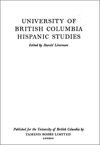 Stock image for University of British Columbia Hispanic Studies for sale by Atticus Books