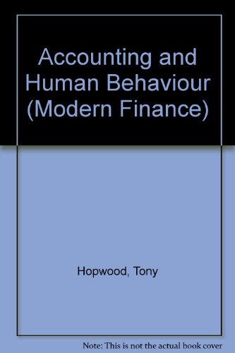 9780900442605: Accounting and Human Behaviour (Modern Finance S.)