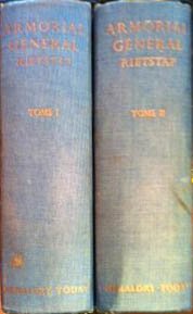 Armorial Général précédé d'un dictionnaire des termes du blason. 2 Volumes. Réimpression corrigée. - Rietstap, Jean-Baptiste (1828-1891)