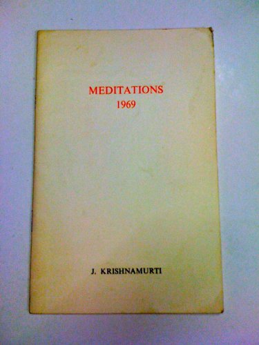 Imagen de archivo de Meditations 1969 a la venta por Syber's Books