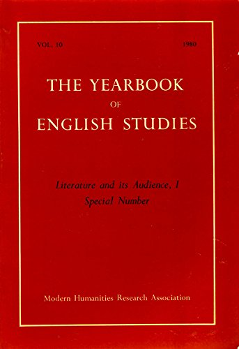 Imagen de archivo de The Yearbook of English Studies a la venta por Better World Books Ltd