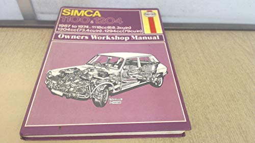 Simca 1100 Owner's Workshop Manual 1962-73