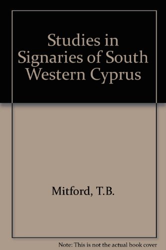 Beispielbild fr Studies in the signaries of south-western Cyprus, zum Verkauf von Zubal-Books, Since 1961