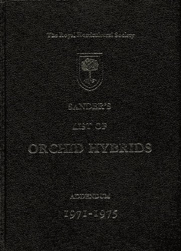 Sanders' List of Orchid Hybrids Addendum 1971-1975