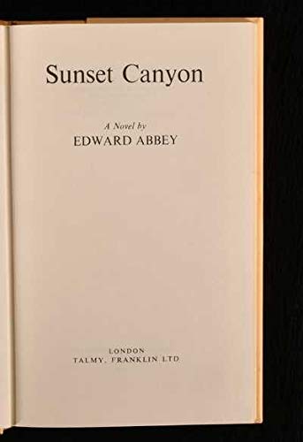 Imagen de archivo de Sunset Canyon a la venta por steve porter books