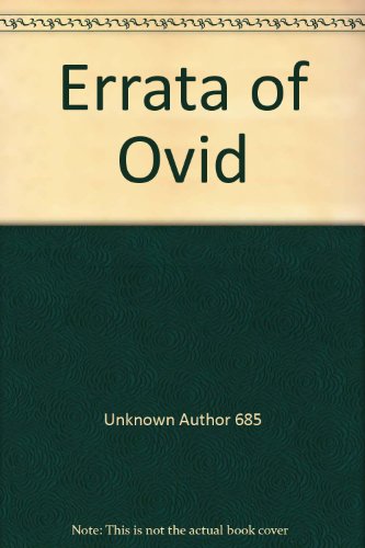 9780900805684: Errata of Ovid