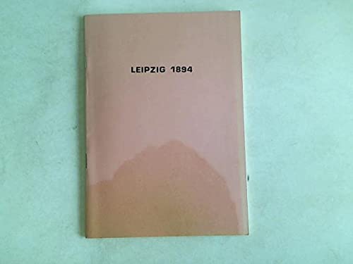 9780900928963: Leipzig 1894