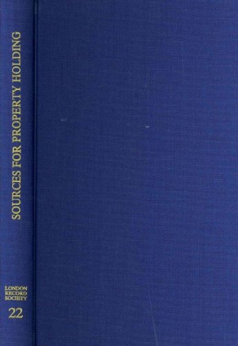 Beispielbild fr A Survey of Documentary Sources for Property Holding in London Before the Great Fire zum Verkauf von Better World Books