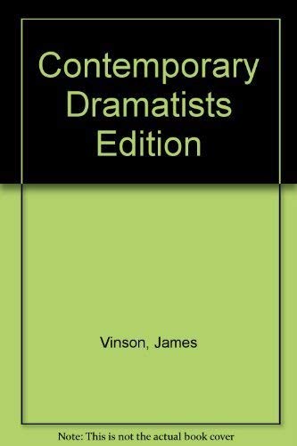 Stock image for Contemporary Dramatists Edition for sale by Wonder Book