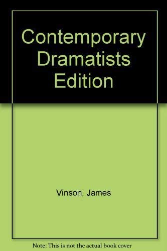 9780900997860: Contemporary Dramatists Edition