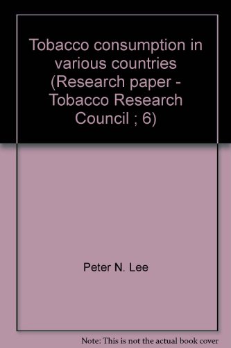 Imagen de archivo de Tobacco Consumption in Various Countries a la venta por Better World Books Ltd