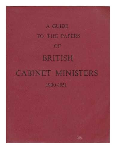 Imagen de archivo de A Guide to the Papers of British Cabinet a la venta por Better World Books: West