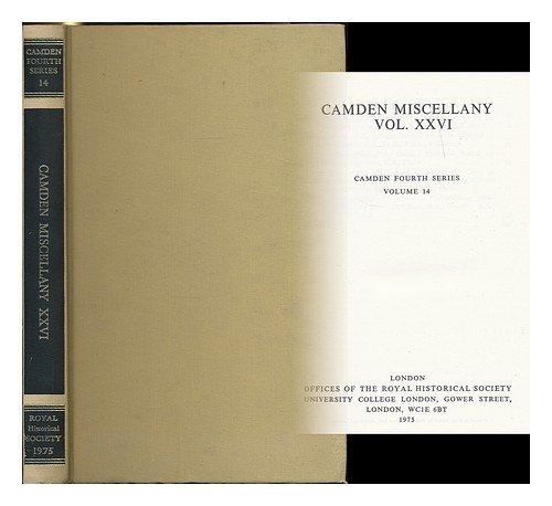9780901050243: Camden Miscellany XXVI (Camden Fourth Series)