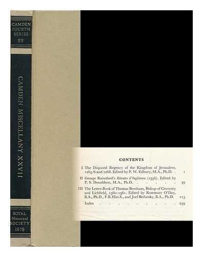 Beispielbild fr Camden Miscellany Vol. XXVII. zum Verkauf von Plurabelle Books Ltd