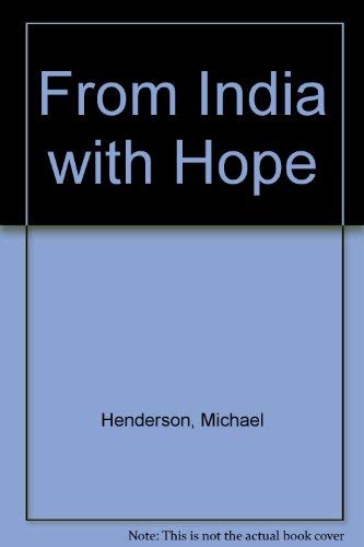 Stock image for FRom India With Hope for sale by RIVERLEE BOOKS