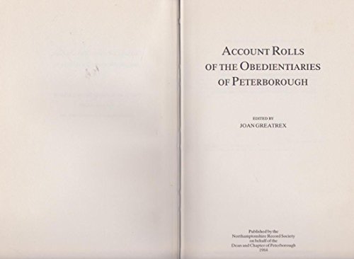 9780901275516: Account rolls of the Obedientiaries of Peterborough
