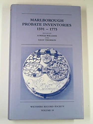 9780901333360: Marlborough probate inventories 1591-1775